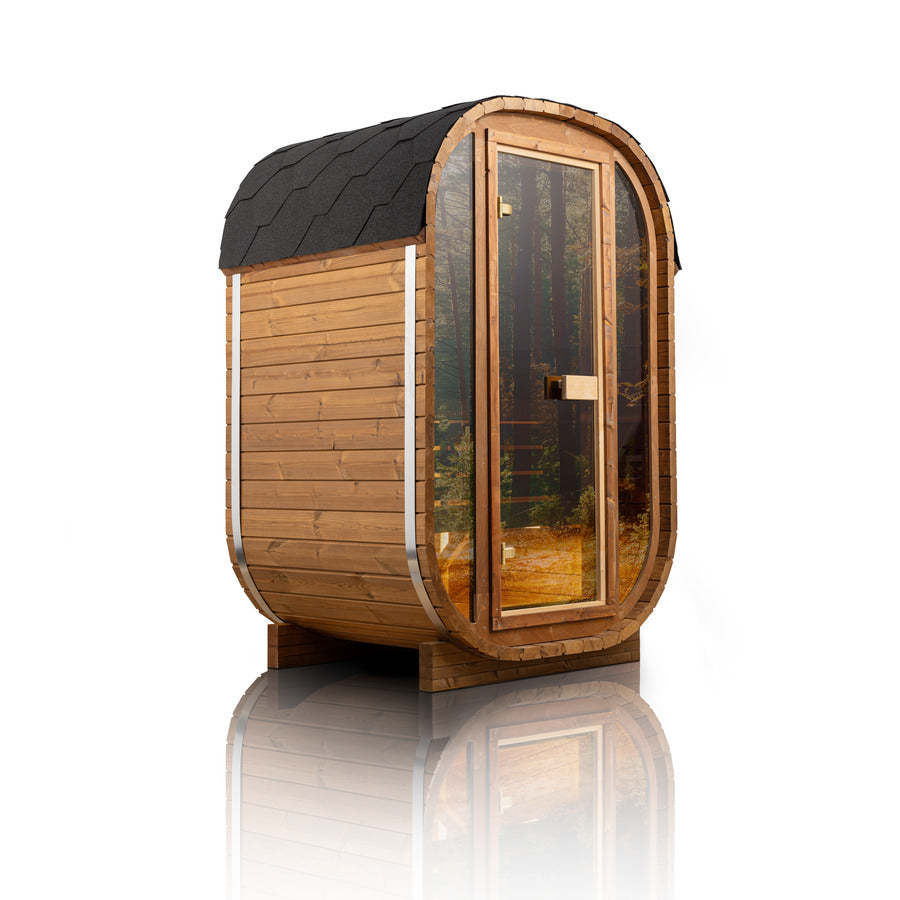 Orivon Auris One outdoor red cedar sauna for 1–2 people view 2