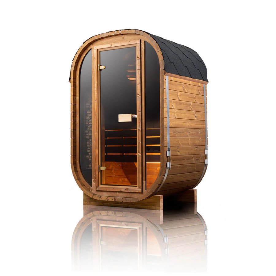 Orivon Auris One outdoor red cedar sauna for 1–2 people view 3
