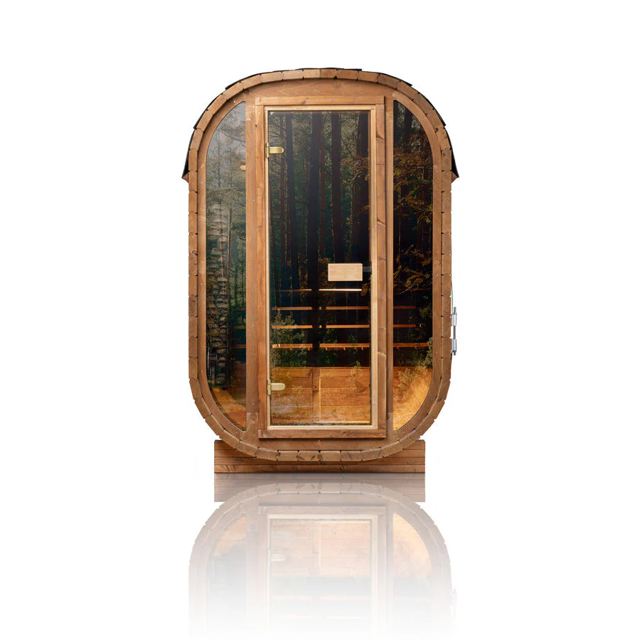 Orivon Auris One outdoor red cedar sauna for 1–2 people view 8